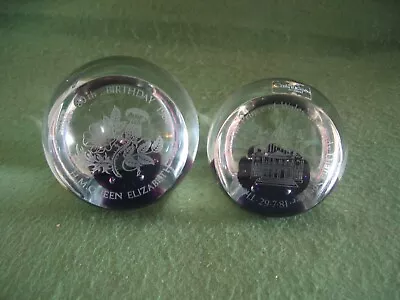 Buy 2 Caithness Limited Edition 1980s Glass Paperweight - Queen Elizabeth Charles Di • 4.99£