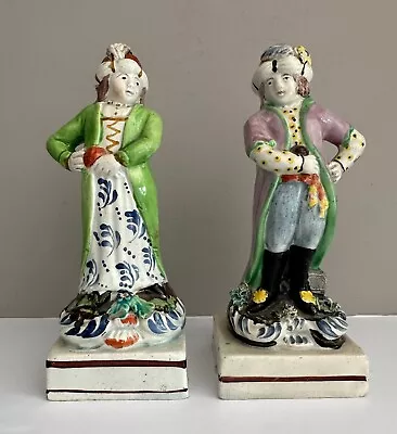 Buy Fine Pair Of Early English Staffordshire Pearlware Figures Of Turks C1790-1820 • 40.99£