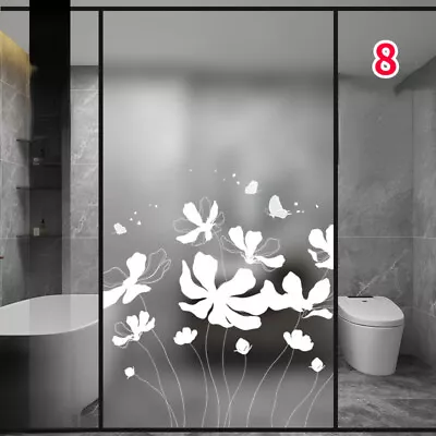 Buy Translucent Frosted Floral Window Film Stained Glass Stickers Modern Decoration • 12.98£