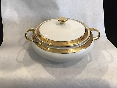 Buy Raynaud &co Limoges France Ambassador Pattern Gold Rim Soup Tureen/Covered Bowl • 349.47£