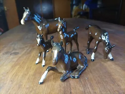 Buy 5 X Royal Doulton Horses Mare And Foals • 40£