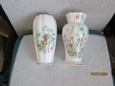 Buy 2 Aynsley -wild Tudor Bone China Vases 6  Tall • 5£