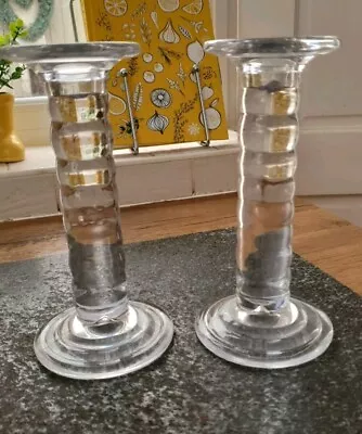 Buy Sophie Conran For Portmeirion Large Glass Candlesticks X 2 • 30£