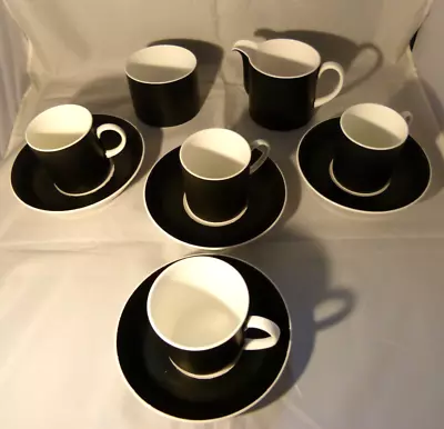 Buy Susie Cooper Coffee Cups4 Milk Sugar Bowl  Black White Wedgewood Contrast China • 22.50£