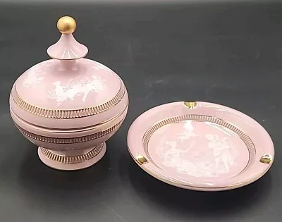 Buy Vintage C. Florentine Italian Pottery Lidded Candy Dish And Ashtray • 45.66£