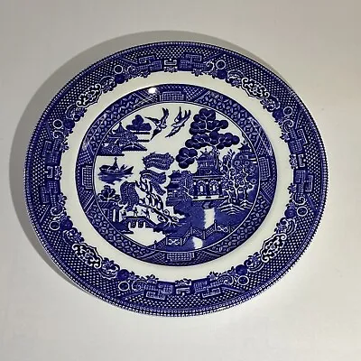 Buy 6” Johnson Brothers England Blue”Willow” Ceramic Earthenware Plate • 16.77£