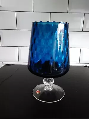 Buy Stunning Vintage Italian Blue Glass Vase - Murano? 6  • 7.95£