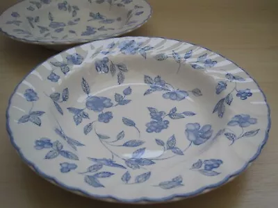 Buy 2 X Vintage BHS Bristol Blue 9 Inch Rimmed Soup Or Pasta Bowls MORE AVAILABLE • 18£
