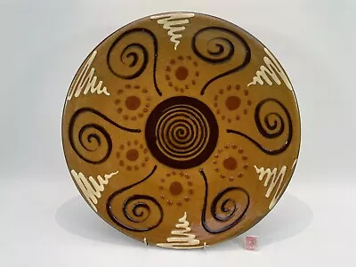 Buy Large Puigdemont Studio Pottery Slipware Wall Plaque/Charger Vintage *SEE DESC* • 37.99£