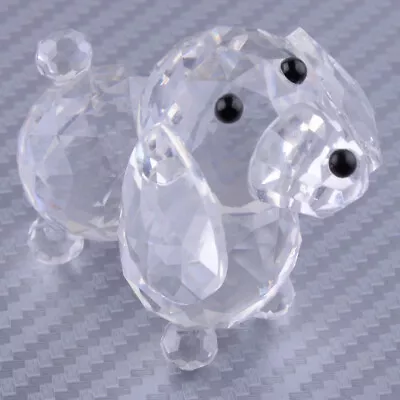 Buy Crystal Glass Dog Animal Figurine Paperweight Wedding Ornaments Xmas Decor Cr • 10.62£