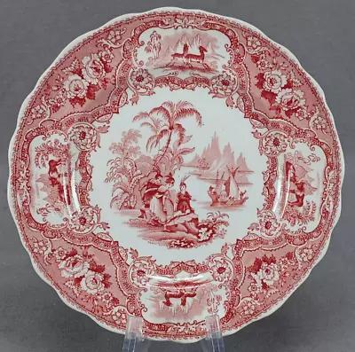 Buy William Adams Columbus #9 Red Transferware 7 3/8 Inch Plate C.1830-1840s • 140.04£