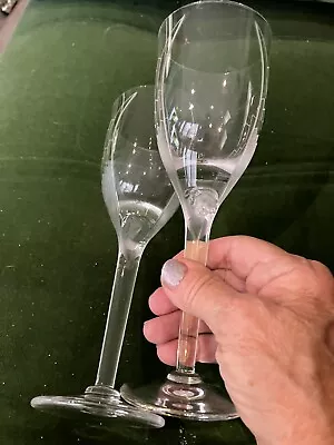 Buy 2 Lalique France Crystal Ange De Reims Angel Champagne Flute Glasses 8  One Chip • 138.86£