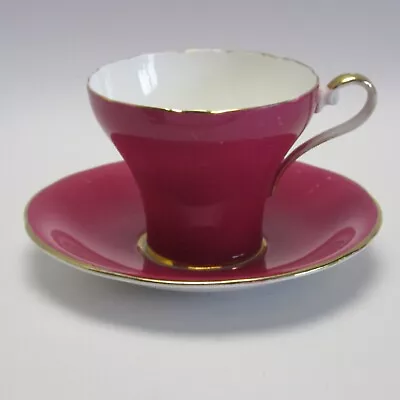 Buy Vintage Aynsley Deep Pink Corset Tea Cup And Saucer Set • 0.99£