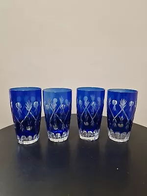 Buy Vintage Blue Drinking Glasses • 20£