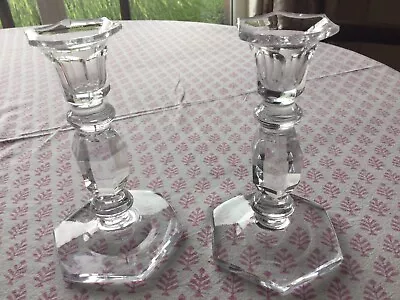 Buy Pair Of Glass Candlesticks • 7.99£