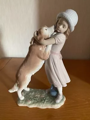 Buy Vintage Lladro Figurine ~ ‘A Warm Welcome’. Dog Leaping To Greet His Mistress.  • 160£