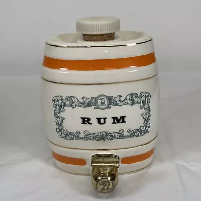 Buy Rum Barrel Decanter Vintage Wade Ceramic Royal Victoria Pottery 1960s Home Bar • 14.99£