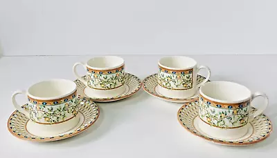 Buy Lemon Tree Decorative Design Cups And Saucers By Tesco Home, Set Of 4 • 9.50£
