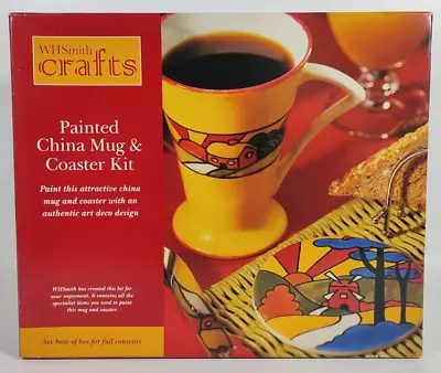 Buy WH Smith Crafts Clarice Cliff Style Paint Your Own Mug & Coaster Vintage • 17.99£