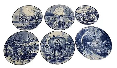 Buy Royal Delft Blauw Four Seasons Wall Plates Blue And White Plus 1 Seltmann Plate • 9.99£