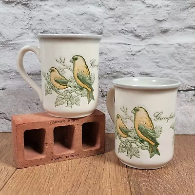 Buy 2x Vintage Biltons England Pottery Ceramic Mugs Of Greenfinch Birds • 9.99£