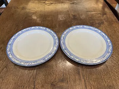 Buy WEDGWOOD HOME INDIGO 2 X DINNER PLATES 27cm VGC • 9.99£