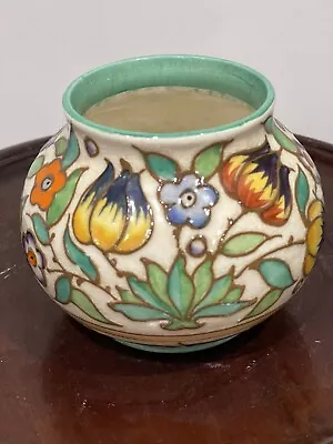 Buy Charlotte Rhead Bursley Ware Floral Vase, & 3 Pieces Of Extra Pottery For FREE • 54£