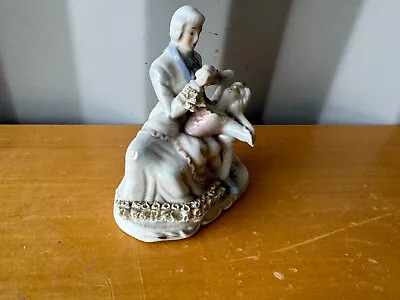 Buy Vintage Bone China Woman & Man Ornament • 4.99£