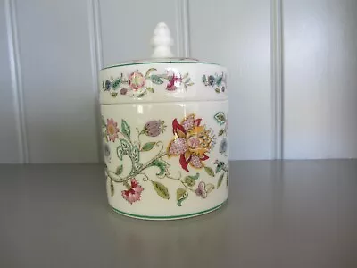 Buy Minton Bone China Haddon Hall Floral Trinket Dish Pot With Lid 10cms High VGC • 15.99£