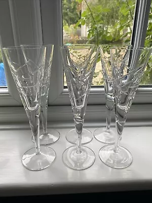 Buy Royal Doulton 6 Champagne Fluted Glasses • 30£