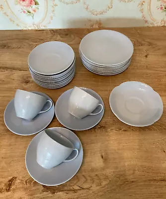 Buy Vintage Johnson Bros Pale Blue Tableware Cups Plates & Saucers 28 Pieces • 49.99£