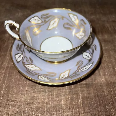 Buy Tuscan Fine English Bone China England Tea Cup Saucer Lavender Gold Leaves • 16.77£