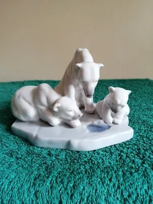 Buy Lladro  Polar Bear Family  Bearly Love   #1443. Now Retired. Pristine Condition  • 50£