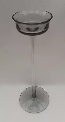 Buy 10.5  Wedgwood Ronald Wilson Stennett 70’s Smoke Grey Glass Candle Holder VGC • 24.99£