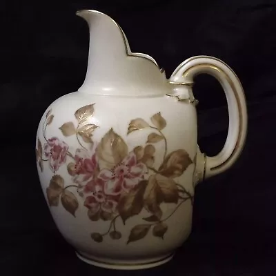 Buy 1885 Royal Worcester Blush Ivory Jug, Hand Painted Pattern No. 20115 • 65£