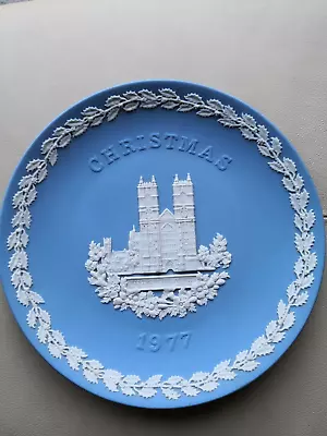 Buy Original Wedgwood Blue Jasperware Westminster Abbey Christmas 1977 Plate • 6.29£
