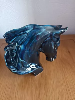Buy ANITA HARRIS ART POTTERY 18cm HORSE'S HEAD (Reactive Glaze,Ocean Colours) (Signe • 40£