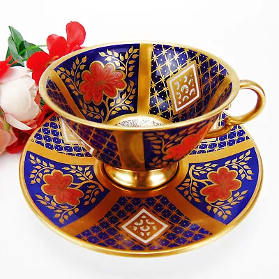 Buy Caverswall Romany Imari Teacup & Saucer Set Bone China  22ct Gold Gilding • 74.99£