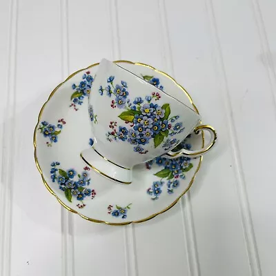 Buy Royal Tuscan Fine Bone China Tea Cup & Saucer Forget Me Nots Wedgewood Group • 16.30£