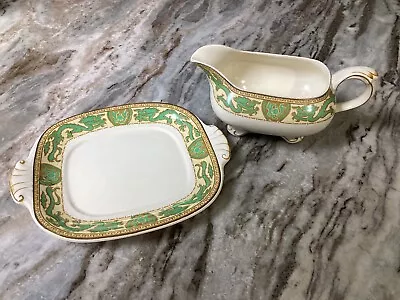 Buy VTG RARE Booths Green Dragon Gravy Boat/Platter Made In GRT BRITAIN • 31.69£