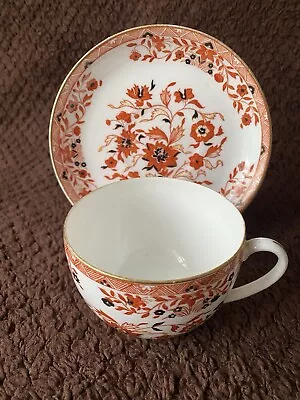 Buy Antique Wedgwood England Tea Cup/Saucer Set Orange Floral With Stamped Old. • 28£