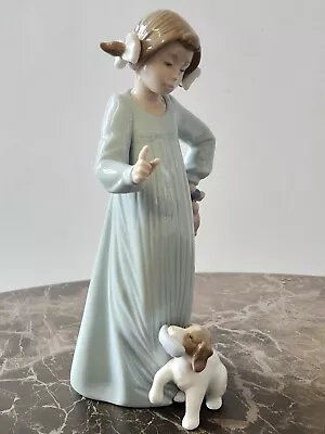 Buy Lladro Nao  Bad Boy  Girl With Dog #1163 Figure PERFECT CONDITION NO DAMAGE • 44£