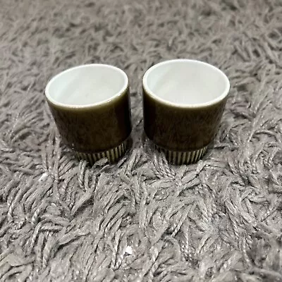 Buy 2 Poole Pottery Parkstone Choisya Olive Green Egg Cups • 6£