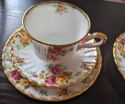 Buy Vintage Royal Stafford Bouquet Old Country Rose Style Trio Tea Set £12.99 P/Set • 12.99£