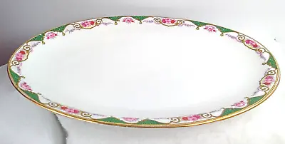 Buy Bloch & Co Medium Platter Tray Eichwald Czech Floral Green White Vtg Porcelain • 14.90£