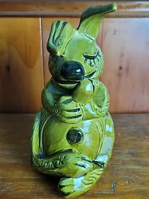 Buy Vintage California Pottery Green Sleeping Rabbit Cookie Jar • 51.26£