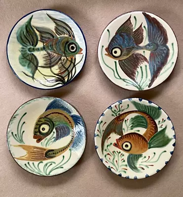 Buy Vintage Puigdemont Spain Wall Plates (x4) Mid Century Approx 24.5cm Wide Signed • 95£