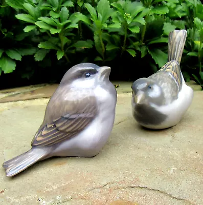 Buy 2 Antique Pre-1923 ROYAL COPENHAGEN Porcelain Figurine SPARROW Birds 1519 & 1081 • 73.62£