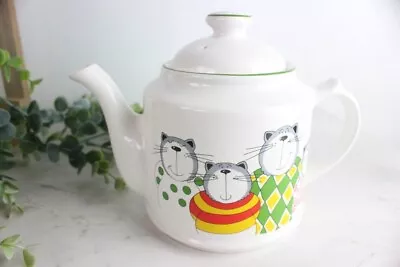 Buy Wade Pottery Vintage Teapot White Novelty Cat Design Made In England • 14£
