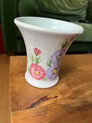 Buy Vintage Hand Painted Flared Vase By E Radford Floral Decoration  • 11£